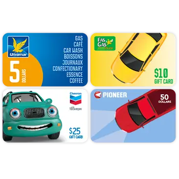 Collection of gift cards.