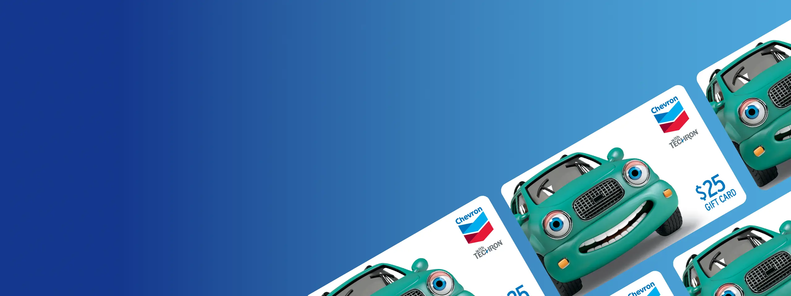 Collection of Chevron gift cards.