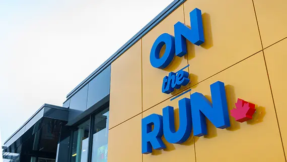 ON the RUN store front.